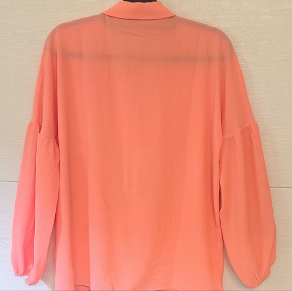 Michael Kors peach color Blouse Sz L - Picture 5 of 8
